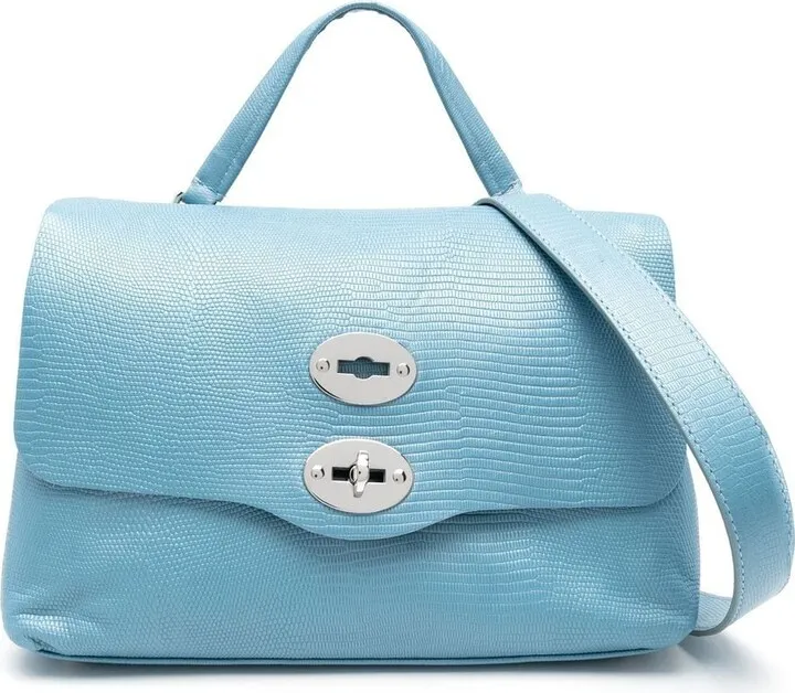 Postina textured-leather tote bag