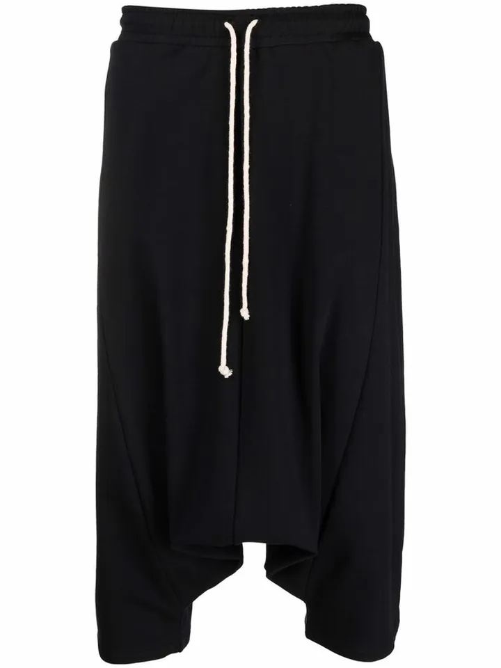 Drop-Crotch Cropped Trousers
