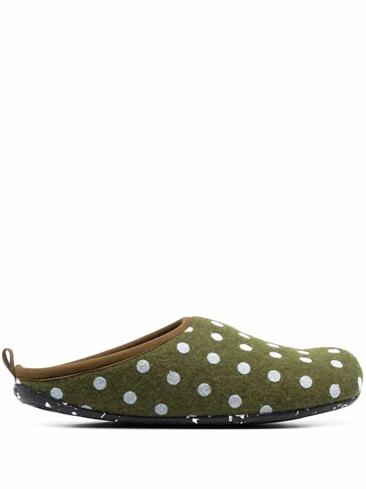 Wabi polka-dot slippers