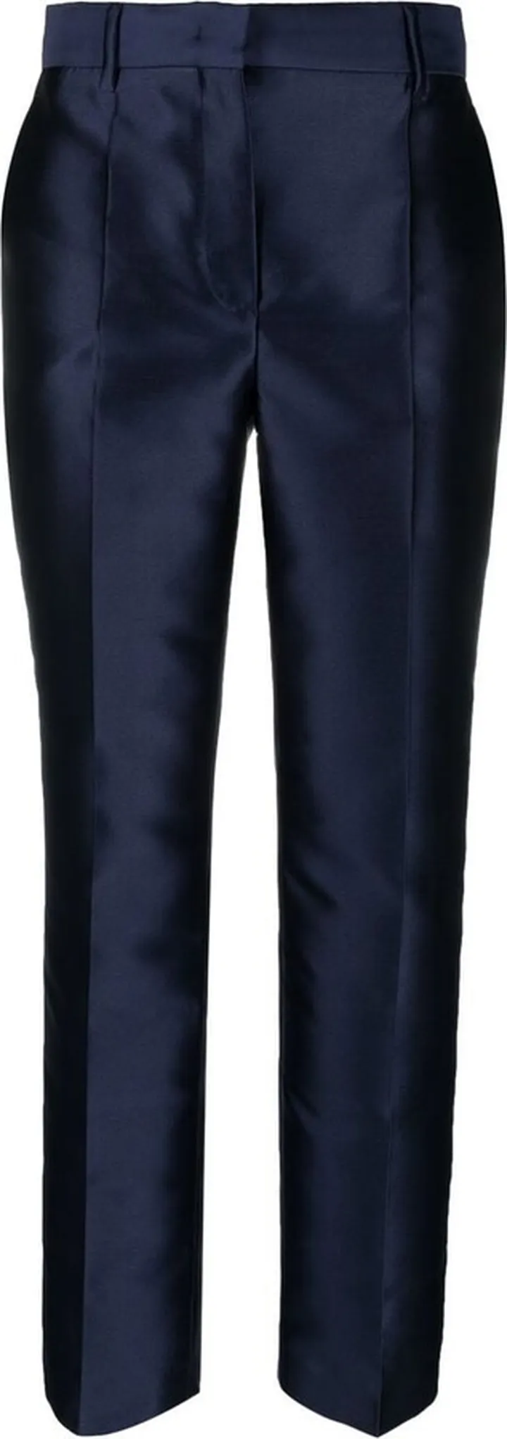 Straight-Leg Satin Trousers