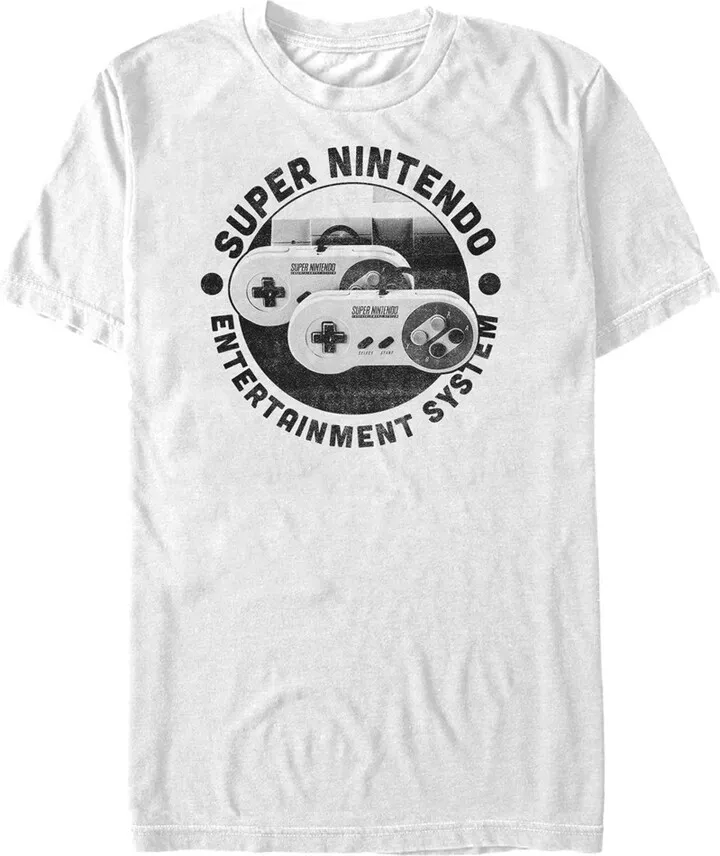 Men's Nintendo SNES Controller Photo T-Shirt - White - Medium