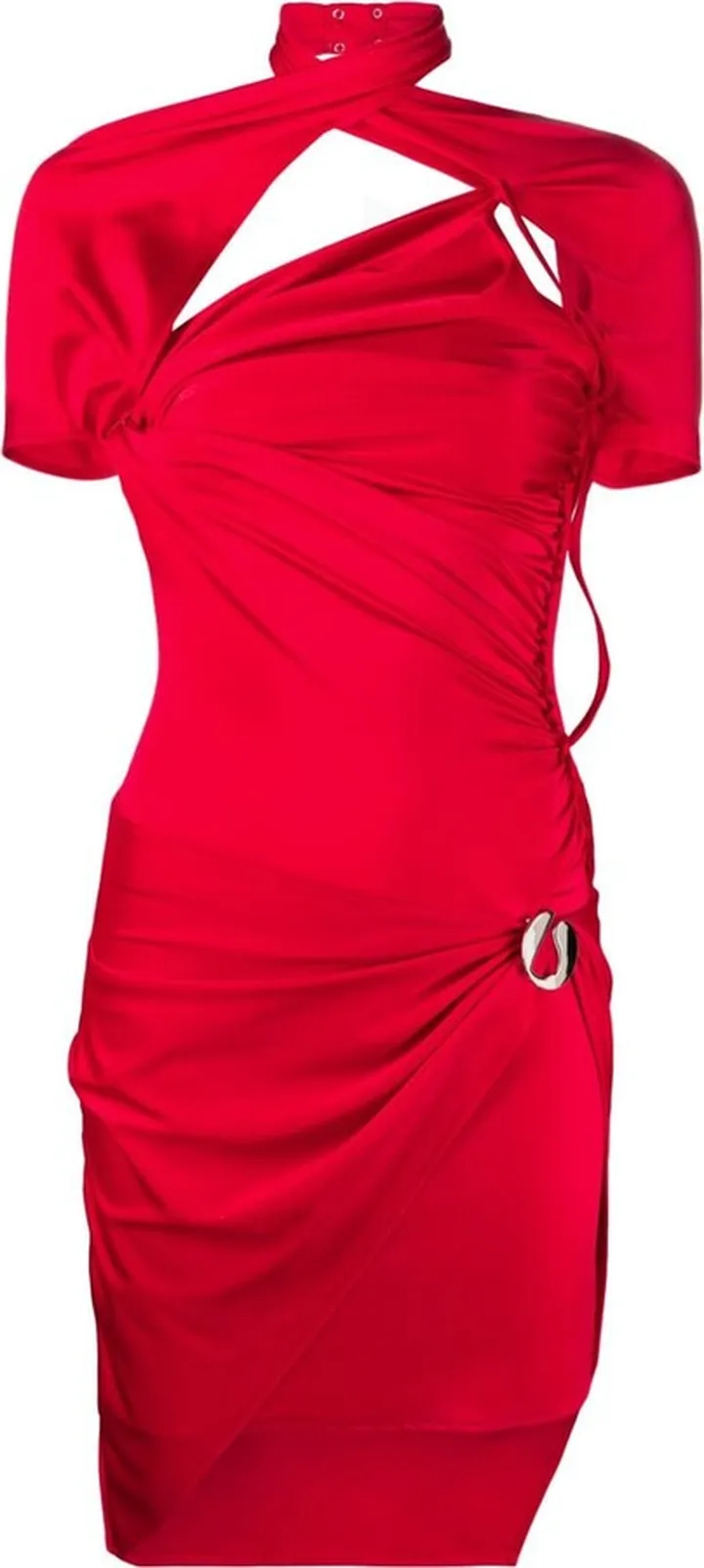 Asymmetric Draped Minidress