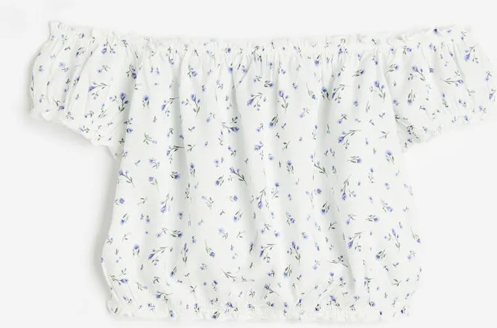 Ruffle-trimmed Off-the-shoulder Blouse