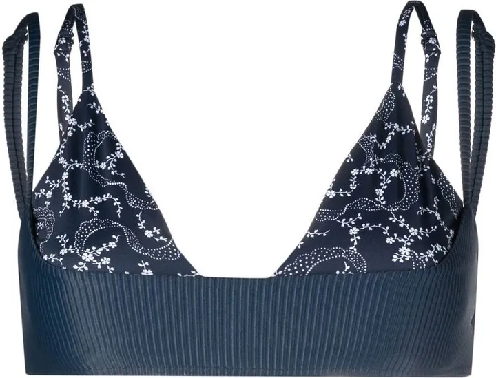 Bellamy ribbed layered bikini top