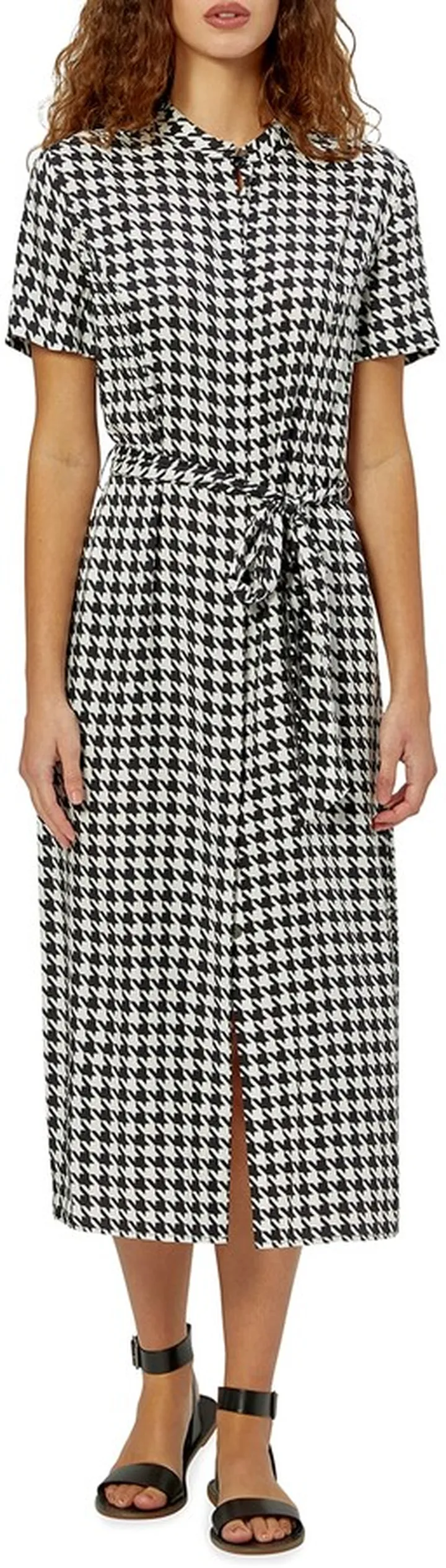 Christabella Short-Sleeve Belted Shirtdress