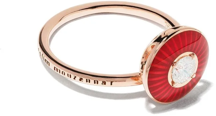 18kt rose gold diamond Mina ring