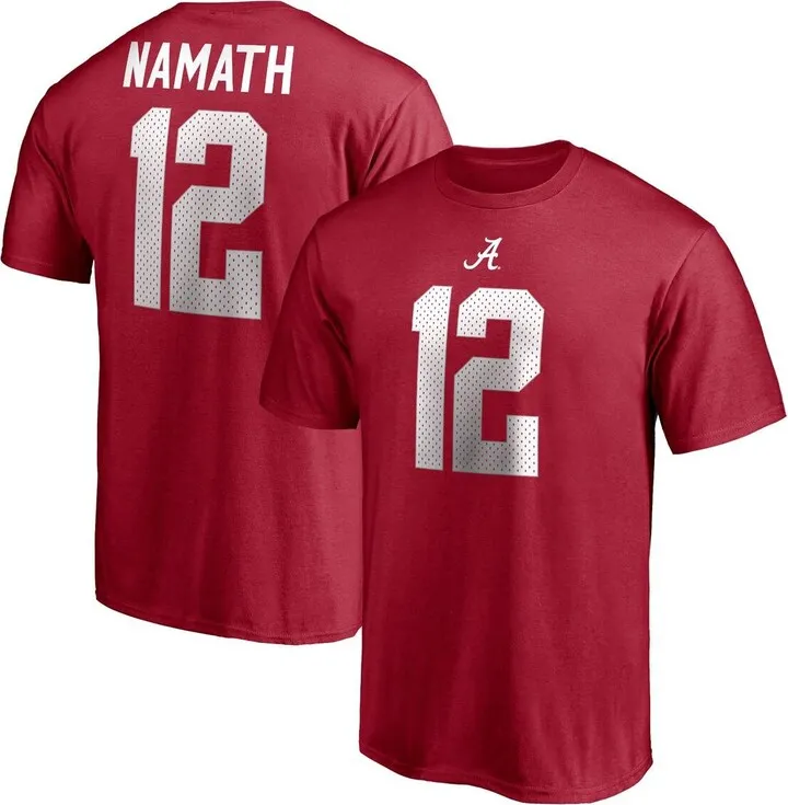 Men's Fanatics Branded Joe Namath Crimson Alabama Crimson Tide College Legends Name and Number T-shirt