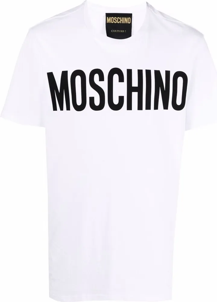 White Logo Print Organic Cotton T-Shirt