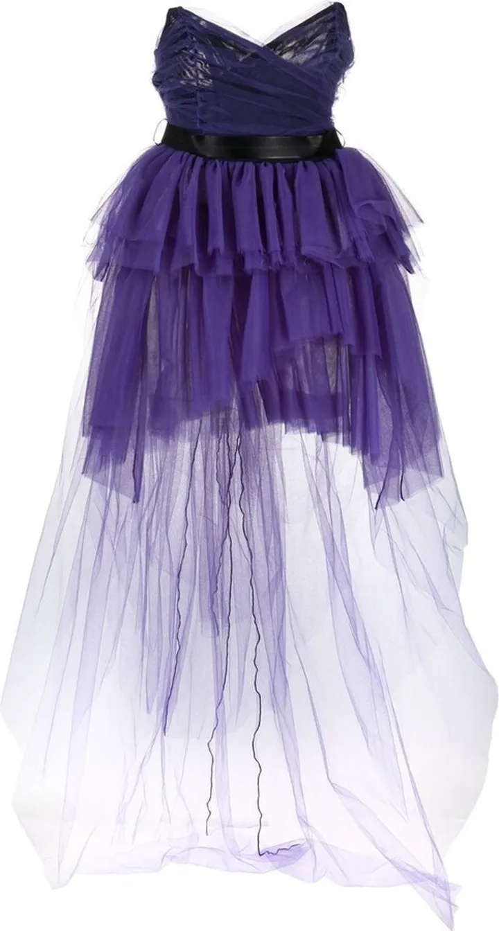 Ruffled High-Low Minidress