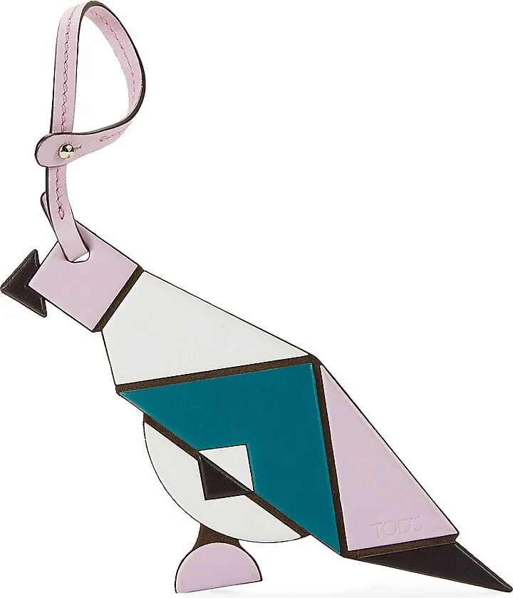 Parrot Figure Leather Keychain