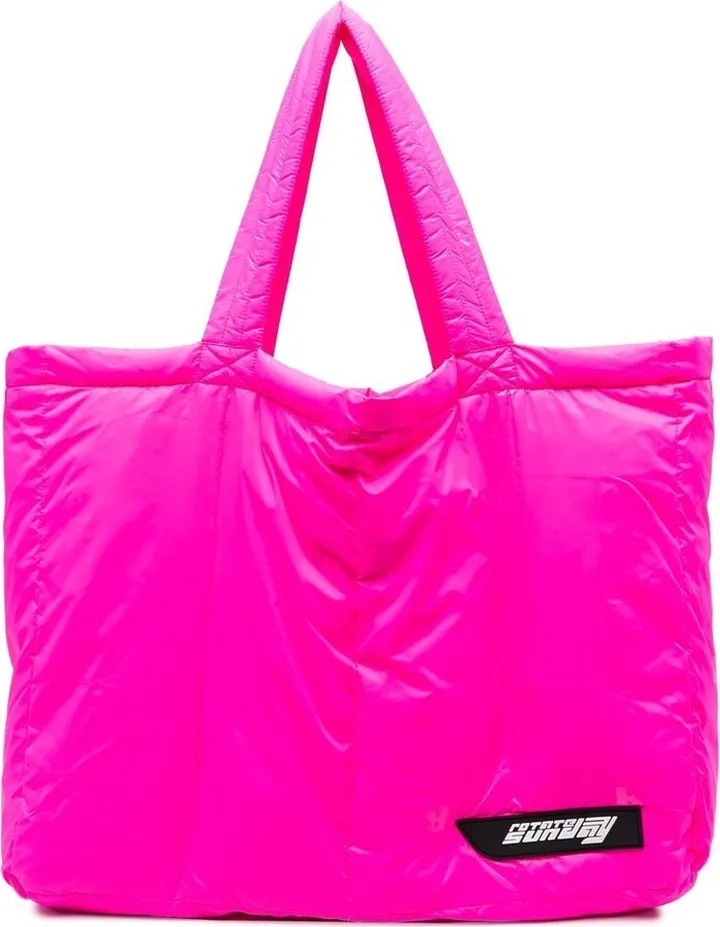 Logo-Print Puffer Tote Bag
