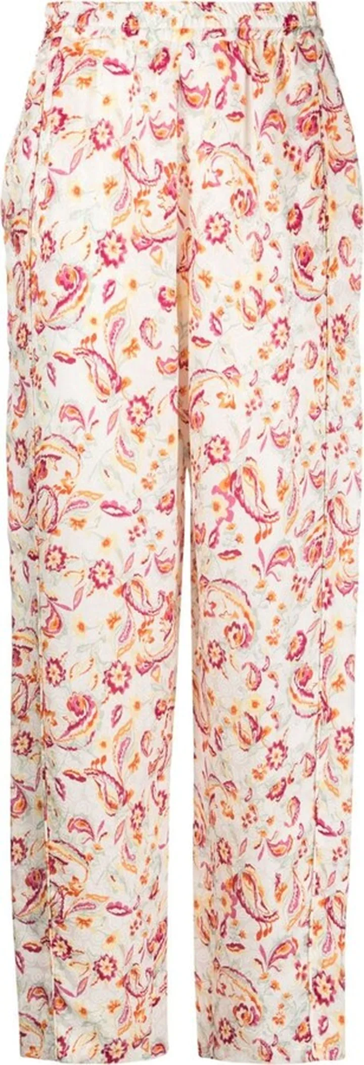 Floral-Print Straight-Leg Trousers