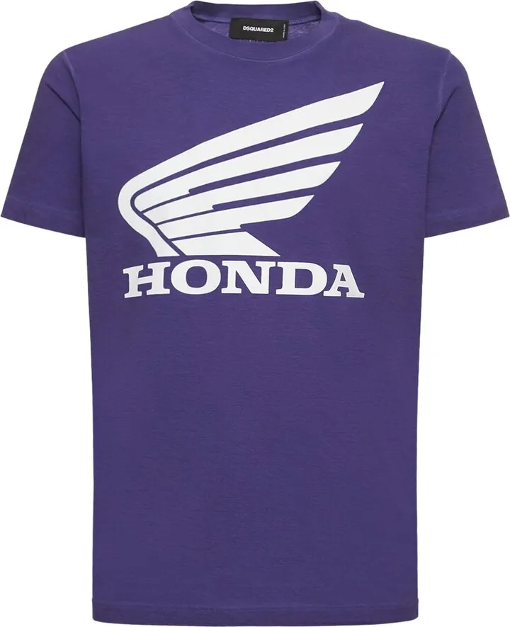 Printed cotton jersey cool fit t-shirt