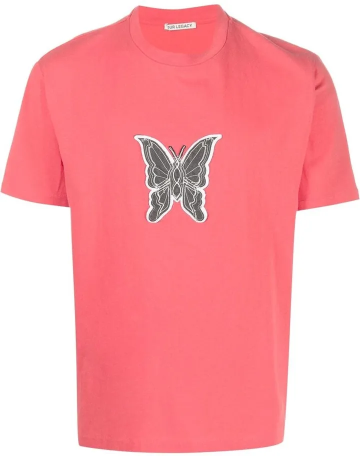 butterfly-print T-shirt