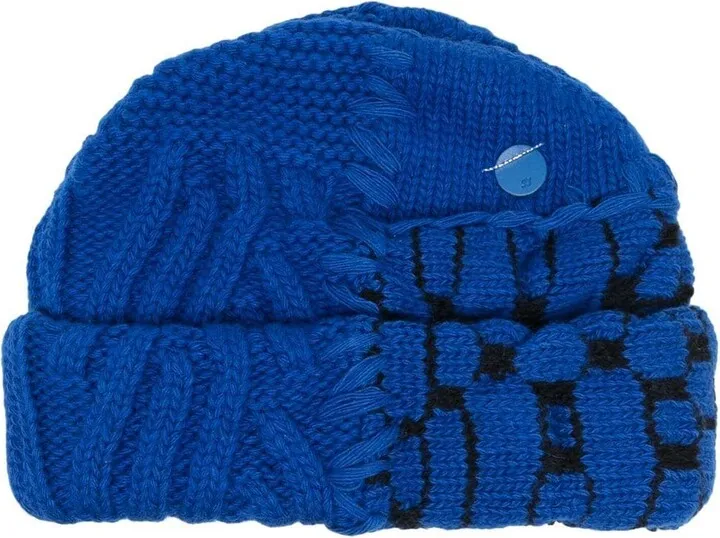 Pienz mixed-knit beanie