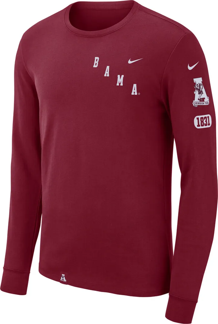 Alabama Nike Men's College Long-Sleeve T-Shirt in Red