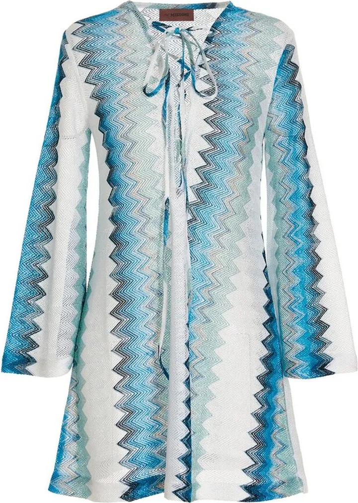 Missoni Zig-Zag Woven Long Sleeved Mini Dress