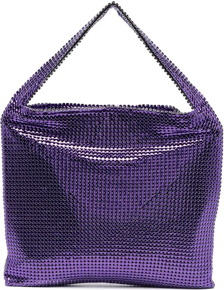 Pixel metallic tote bag