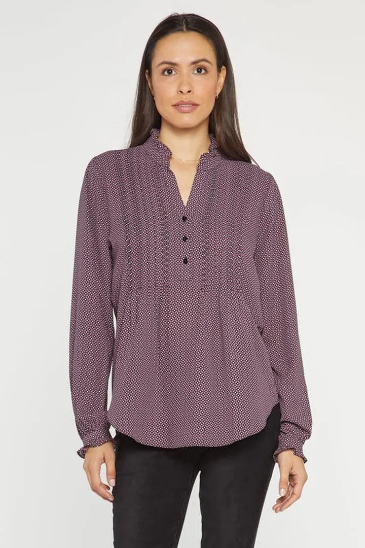 NYDJ Pleated Front Tunic - Port Geo