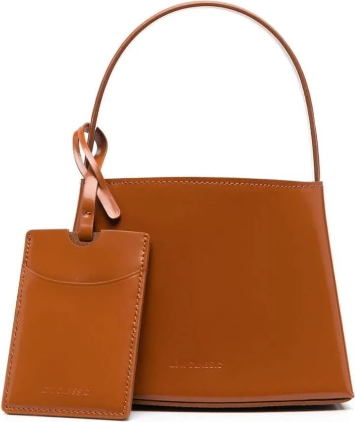 Mini Embossed-Logo Curve Tote Bag