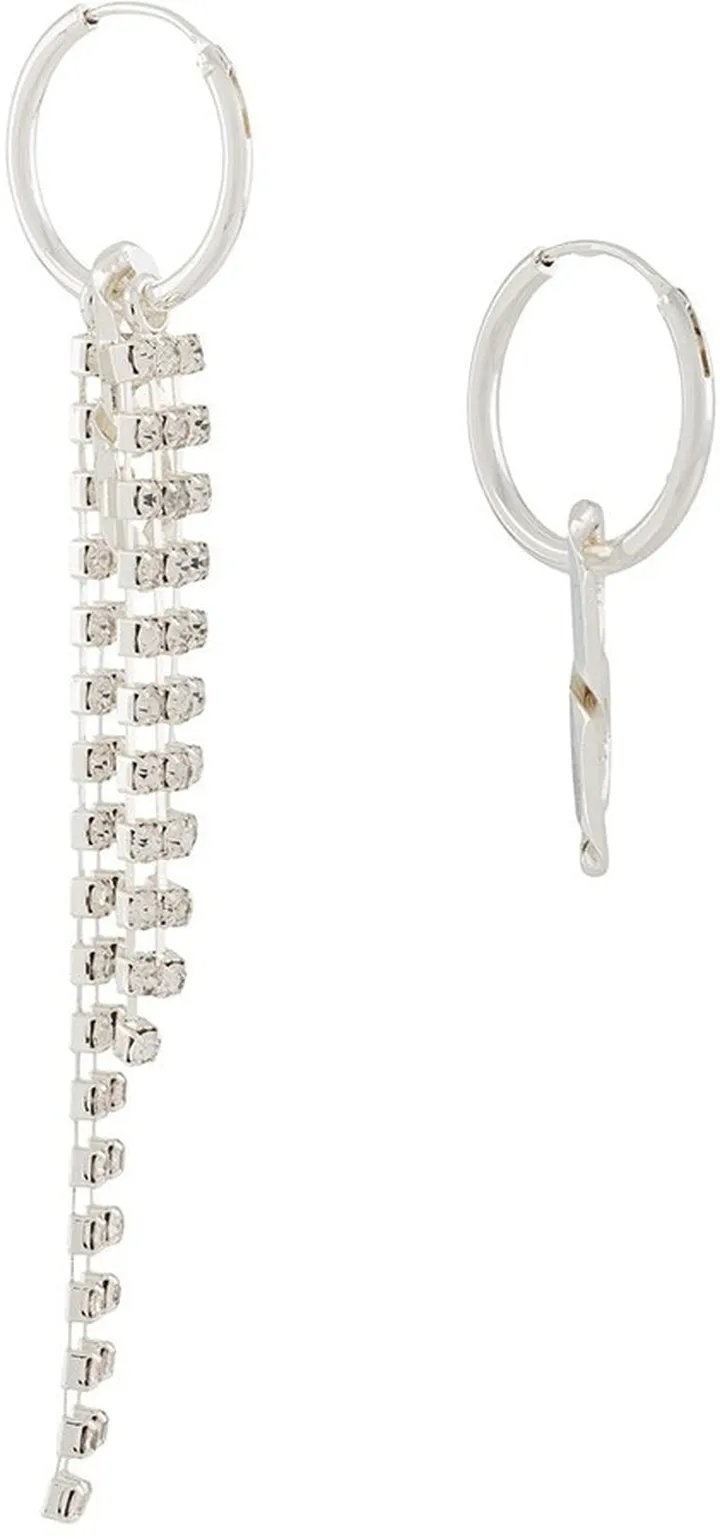 Crystal Mismatched Drop Earrings