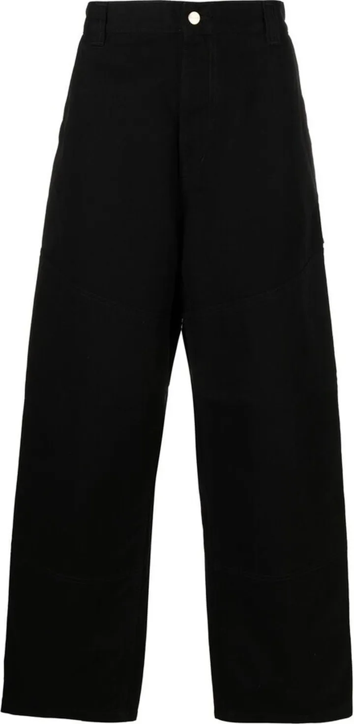 Wide Panel logo-patch trousers