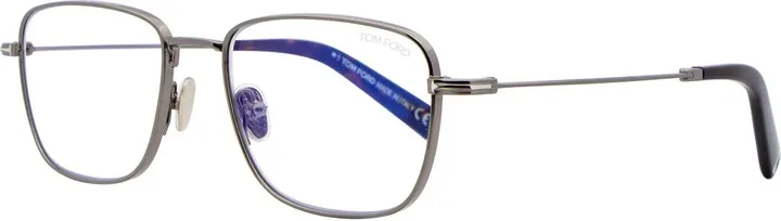 Tom Ford Square Blue Blocker Eyeglasses TF5748-B 012 Ruthenium 53mm 5748