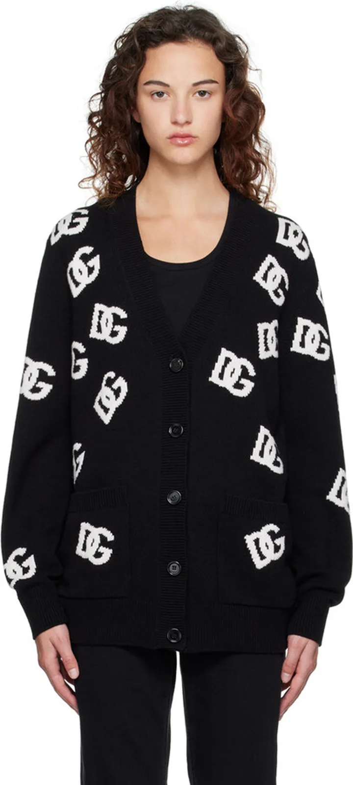 Dolce & Gabbana Black Allover Cardigan