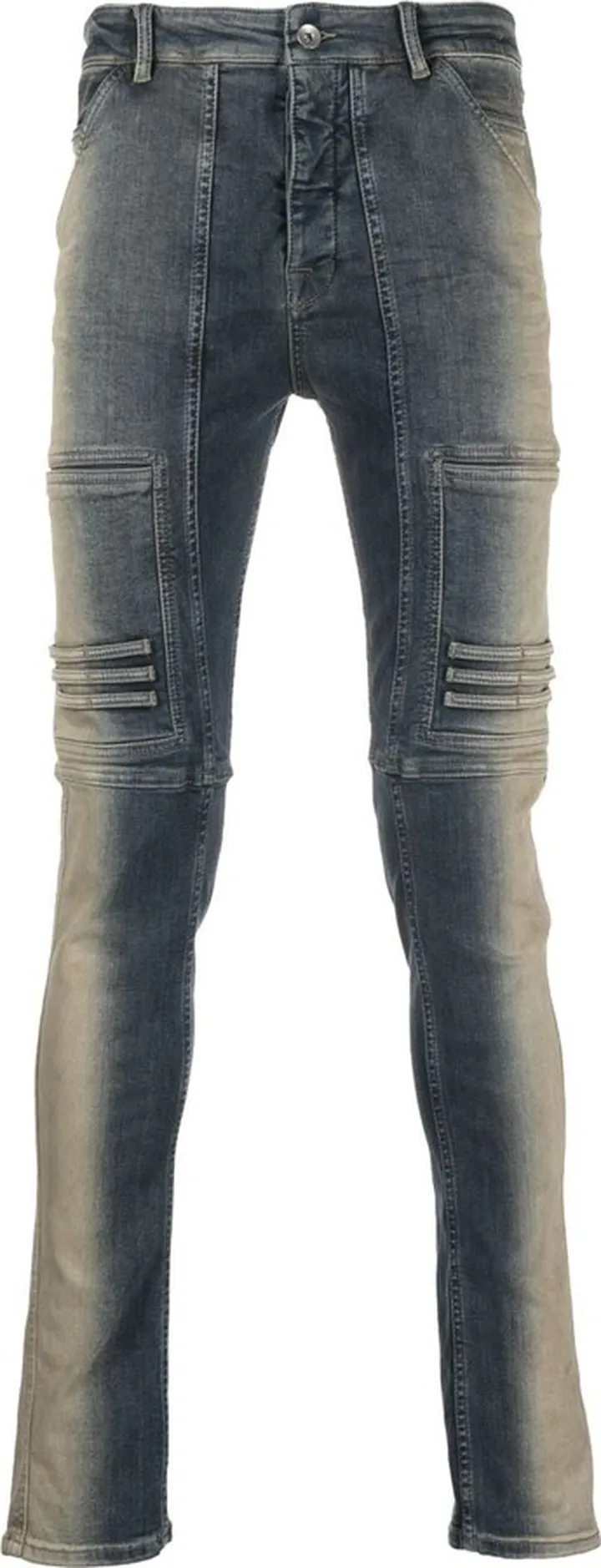 Faded-Effect Skinny Trousers