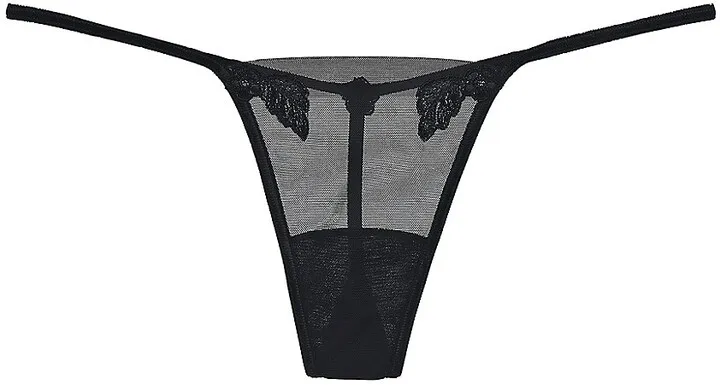 Sheer Embroidered G-String