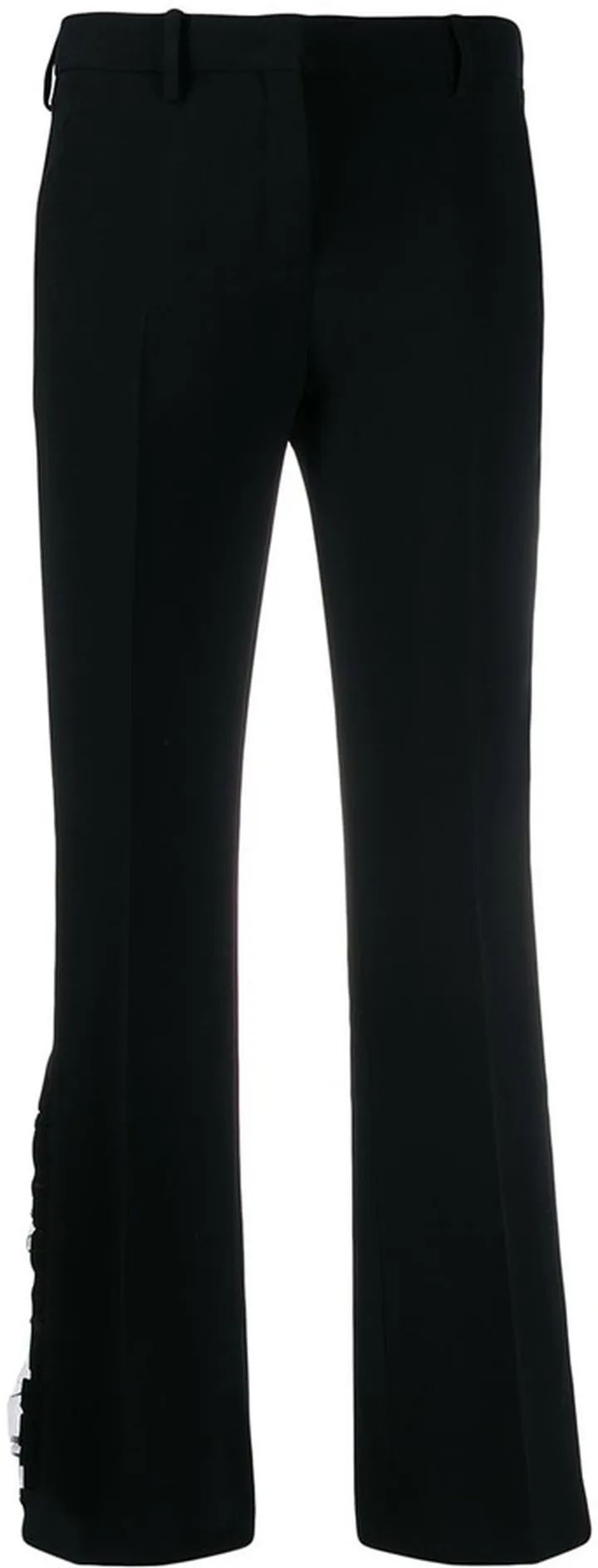 Cropped Tulle-Panel Trousers