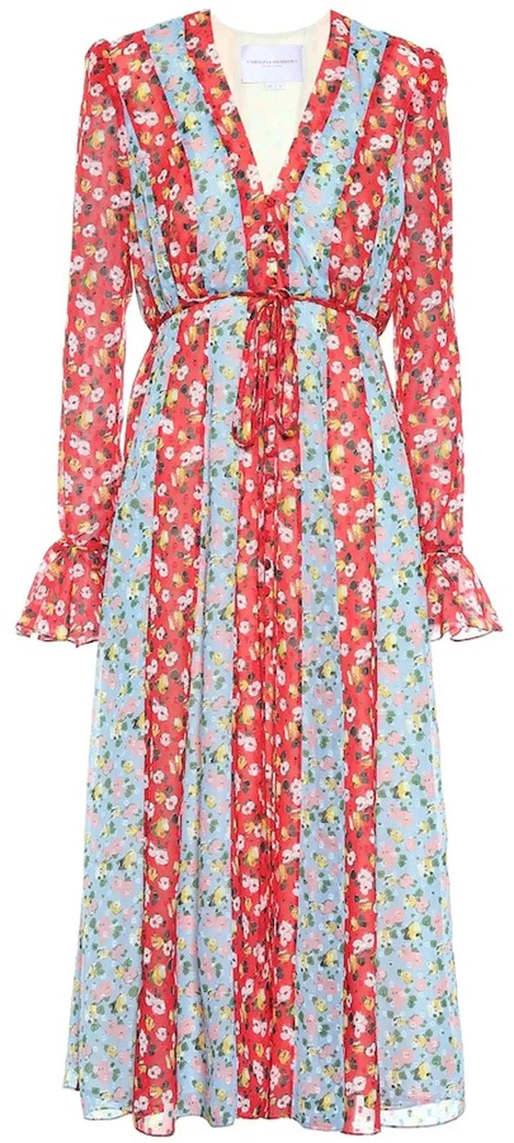 Floral crepe midi dress