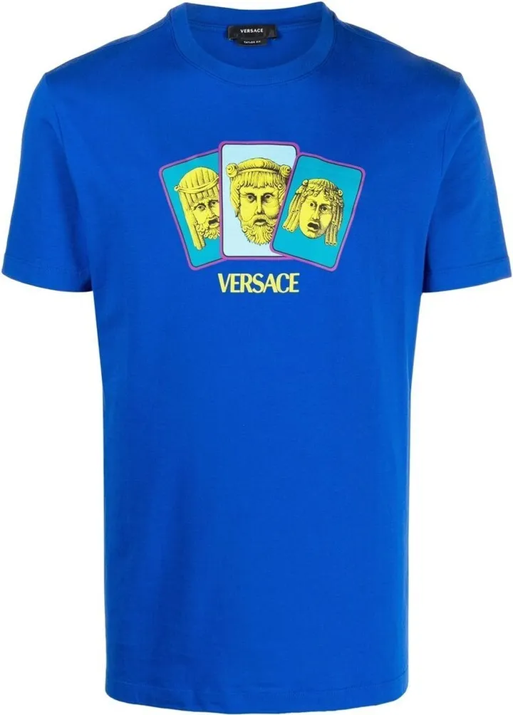 Blue Card Print T-Shirt