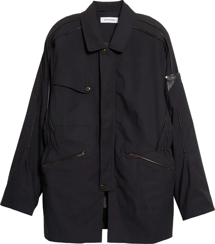 McNamara Uniform Stretch Nylon & Leather Jacket