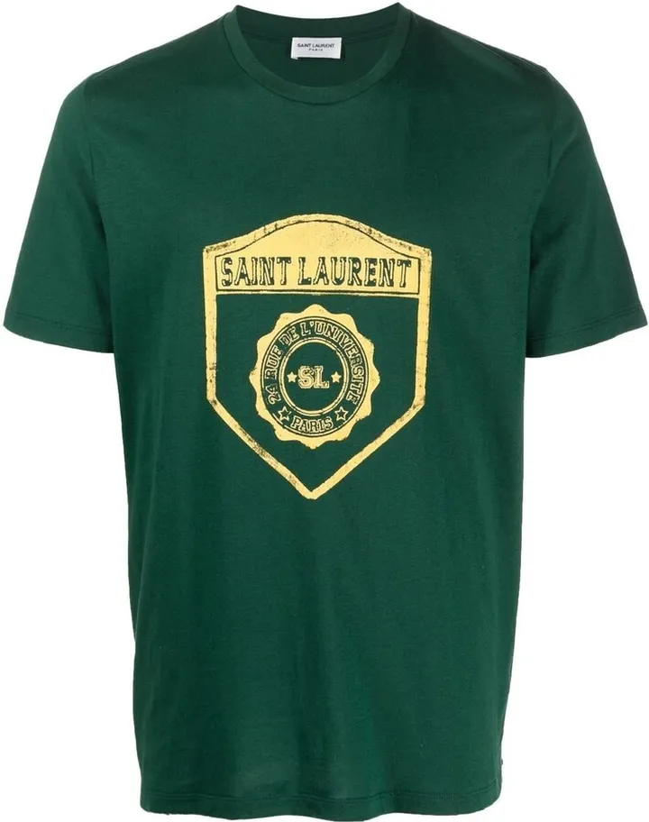 crest-print short-sleeve T-shirt