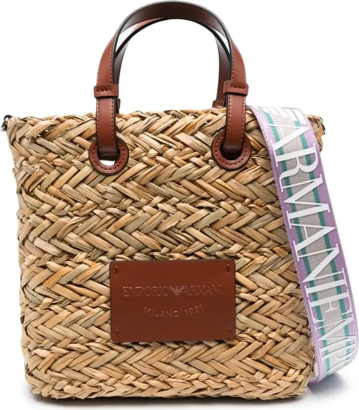 Straw Vertical Shopping Bag