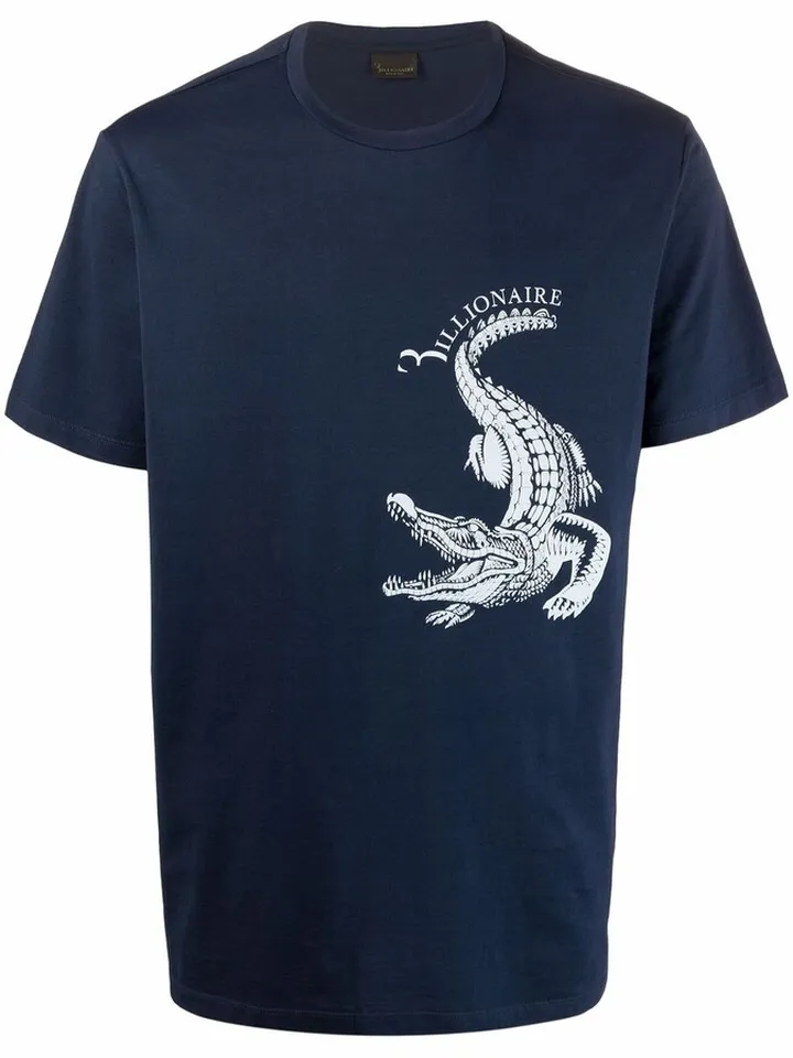 crocodile-motif cotton T-Shirt