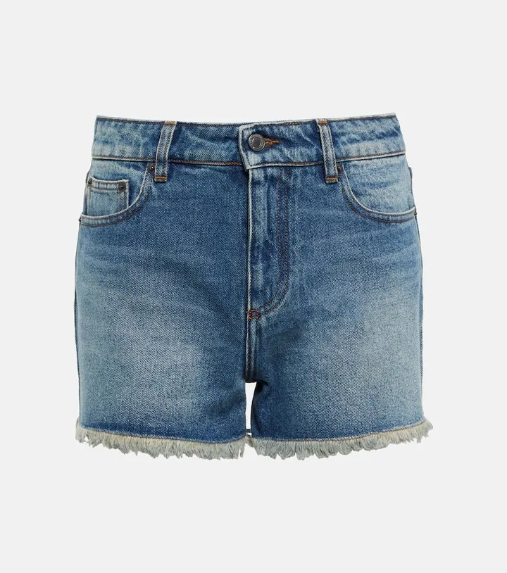 Denim cotton shorts