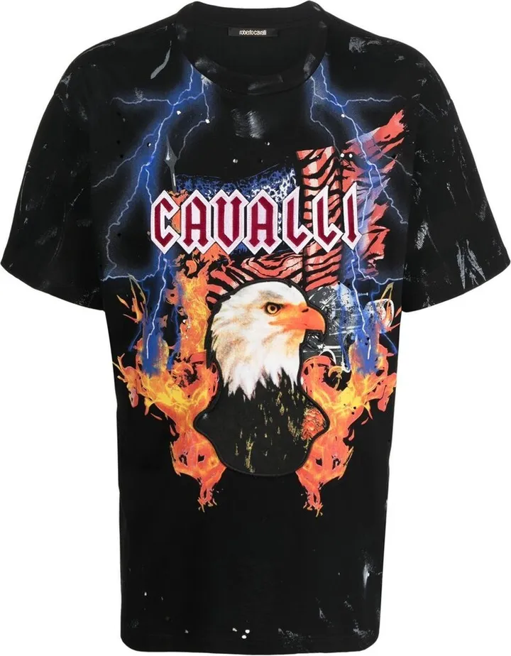 eagle logo-print cotton T-shirt