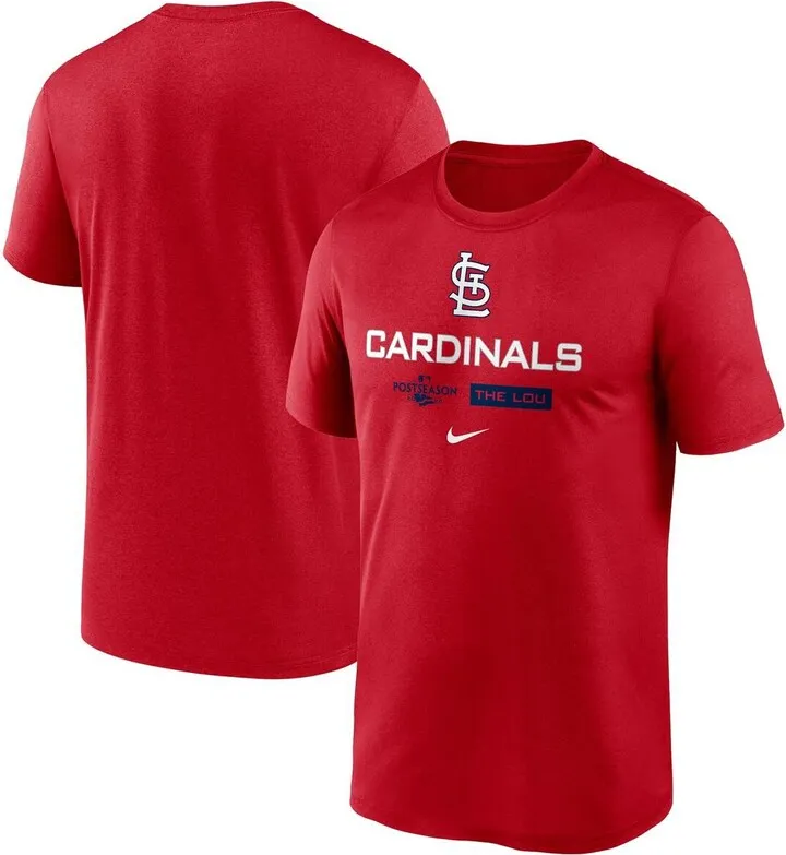 Men's Nike Red St. Louis Cardinals 2022 Postseason Authentic Collection Dugout T-shirt