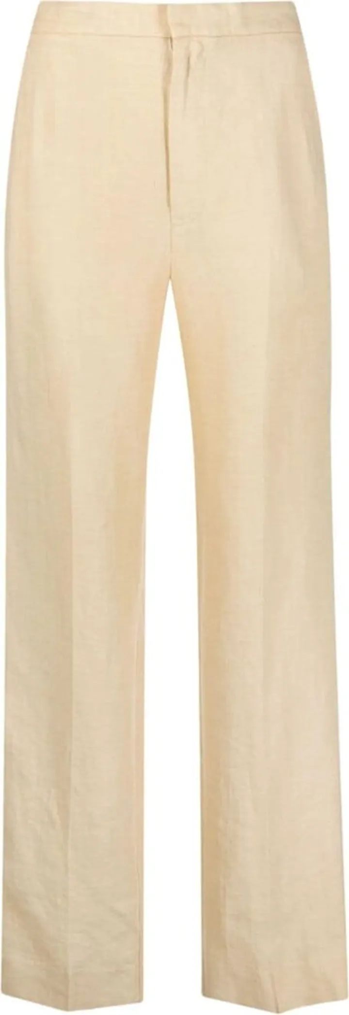 Straight-Leg Linen Trousers