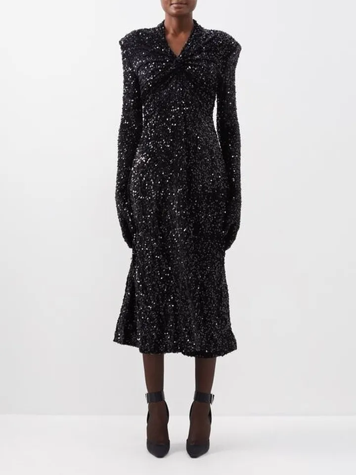 Sequinned Midi Dress