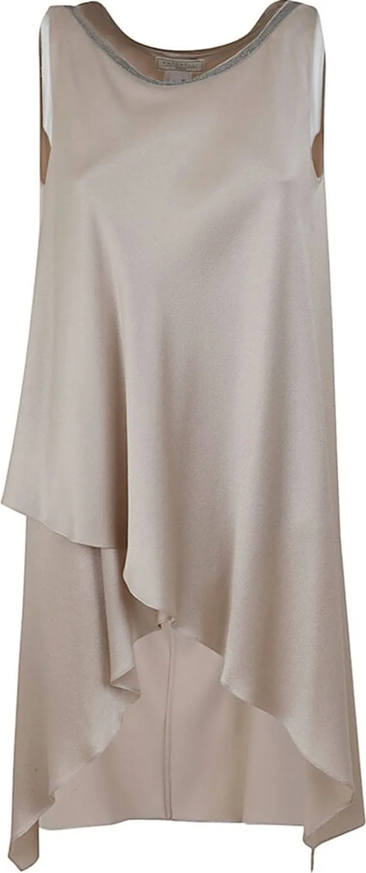 Lycopus Sleeveless Long Asymmetrical Tunic With Lurex