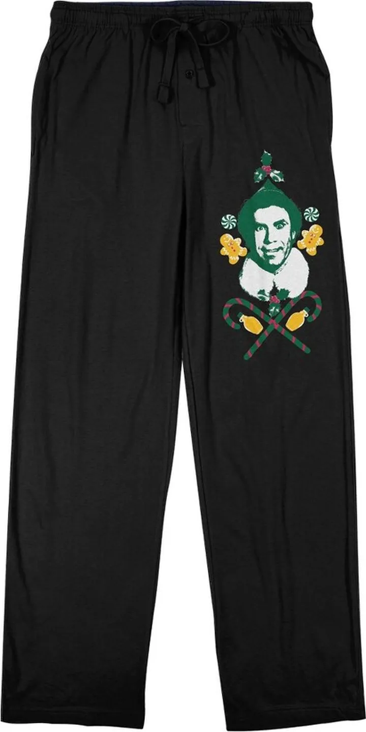 Elf Men’s Black Sleep Pajama Pants-XXL