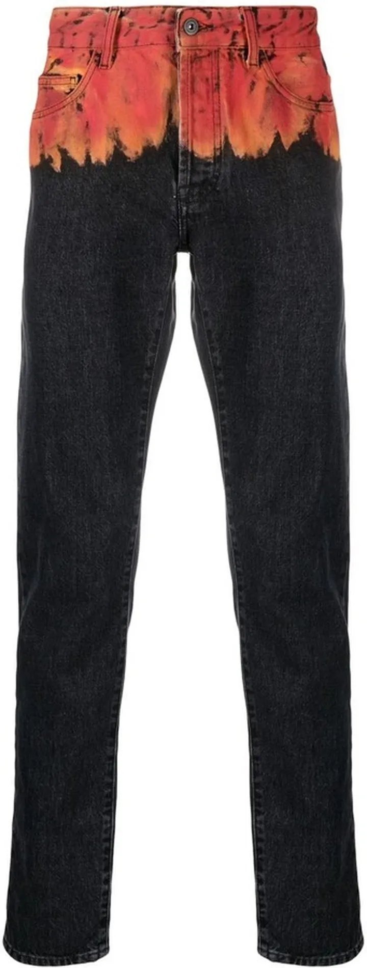 Flame-Print Jeans