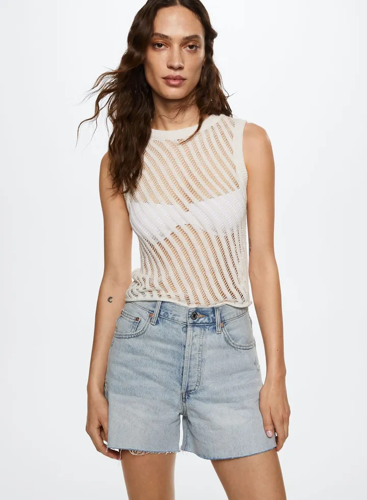 Pocket Detail Denim Shorts