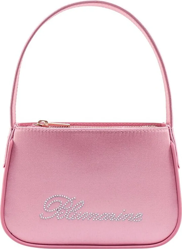 Blumarine Logo Rhinestone Embellished Shoulder bag