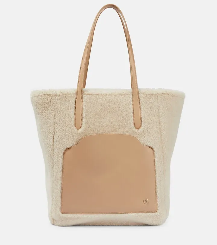 Sesia Large shearling tote bag