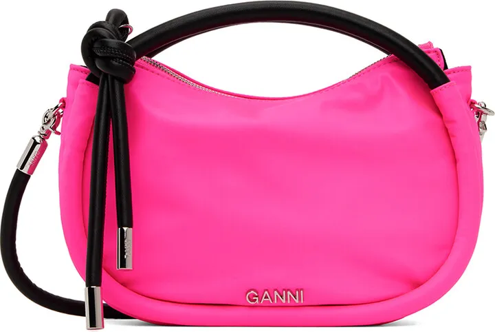 GANNI Pink Mini Knot Bag
