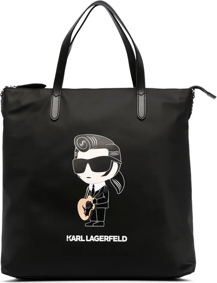 Logo-Print Detail Tote Bag